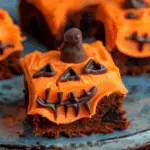 Melted Jack O’ Lantern Brownies