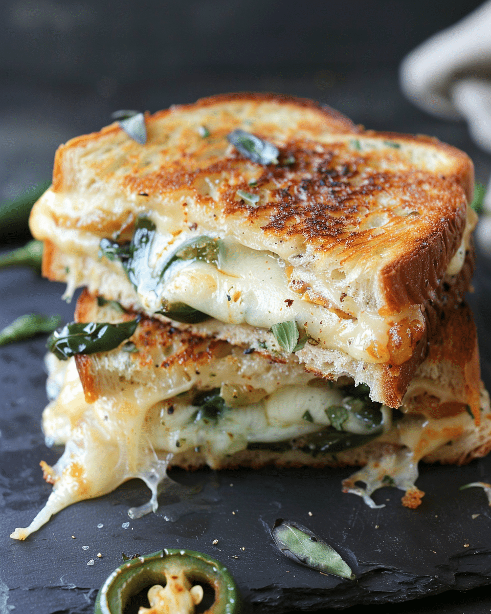 Roasted Jalapeño Popper Grilled Cheese