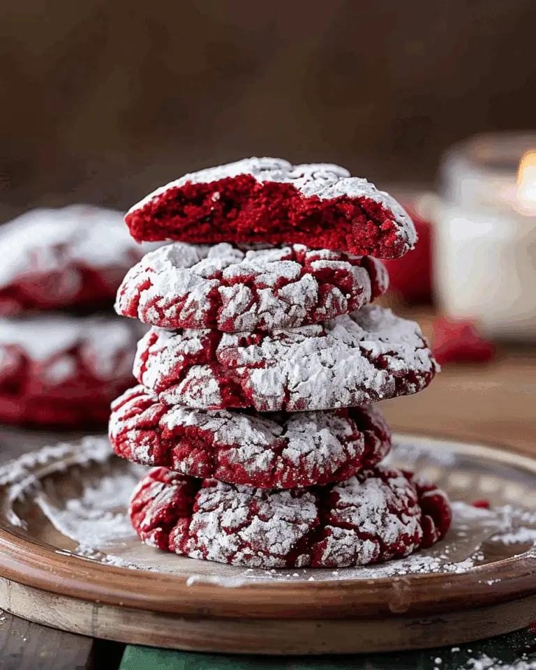 Red Velvet Crinkle Cookies
