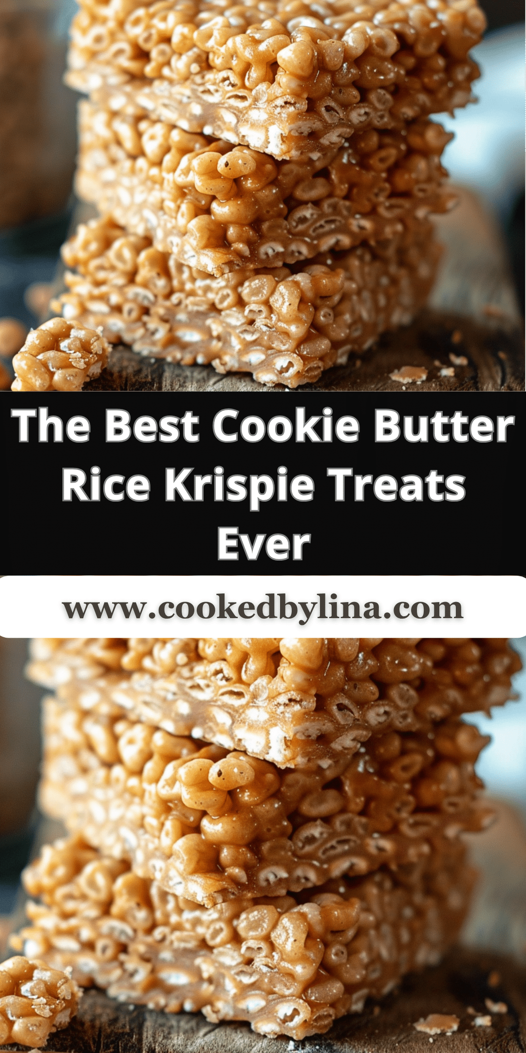Cookie Butter Rice Krispie Treats | Cooked By Lina