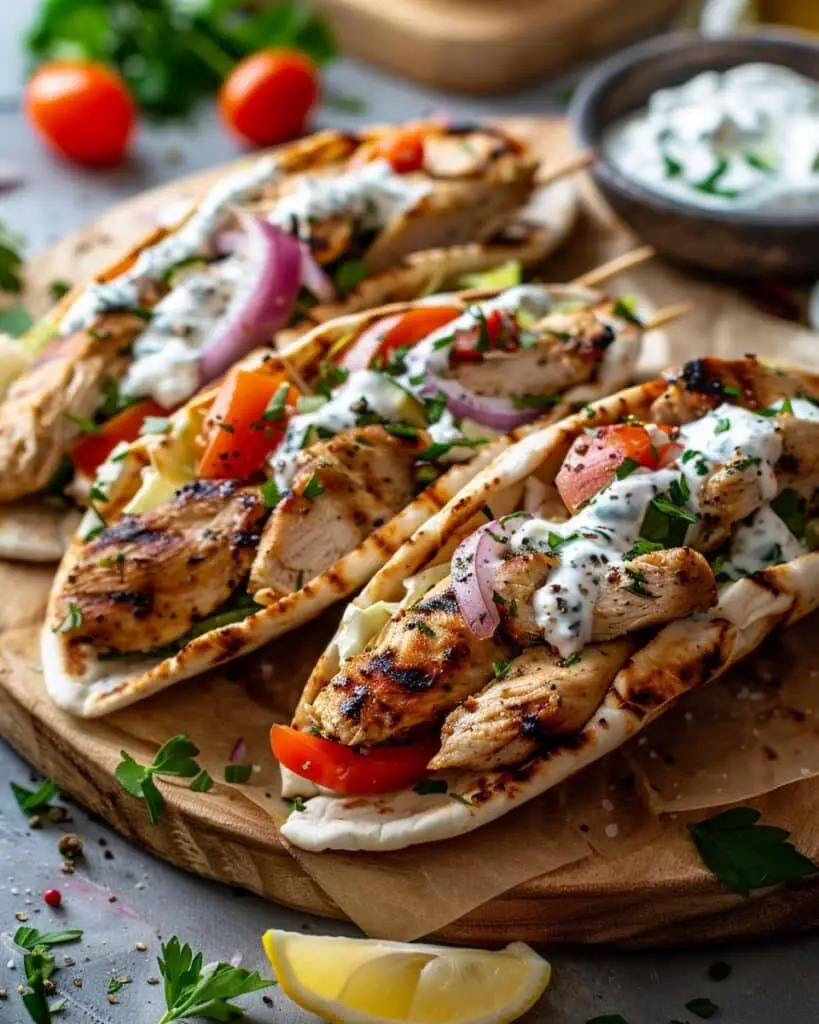 Juicy Greek Chicken Gyros Wraps