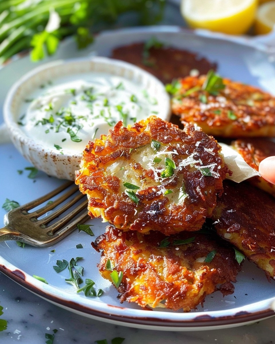 Crispy Garlic Parmesan Hashbrown Patties