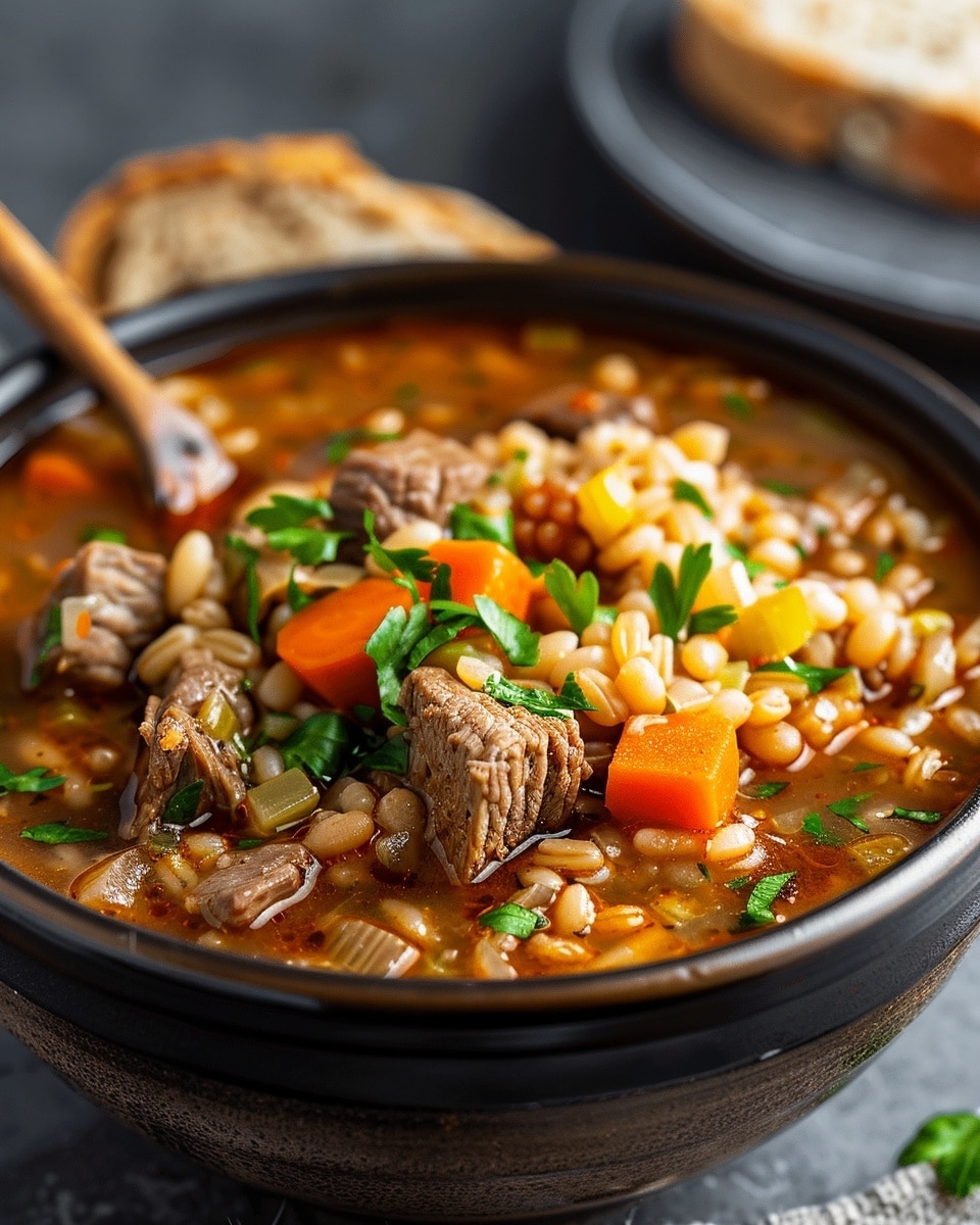 Instant Pot Beef Barley Soup