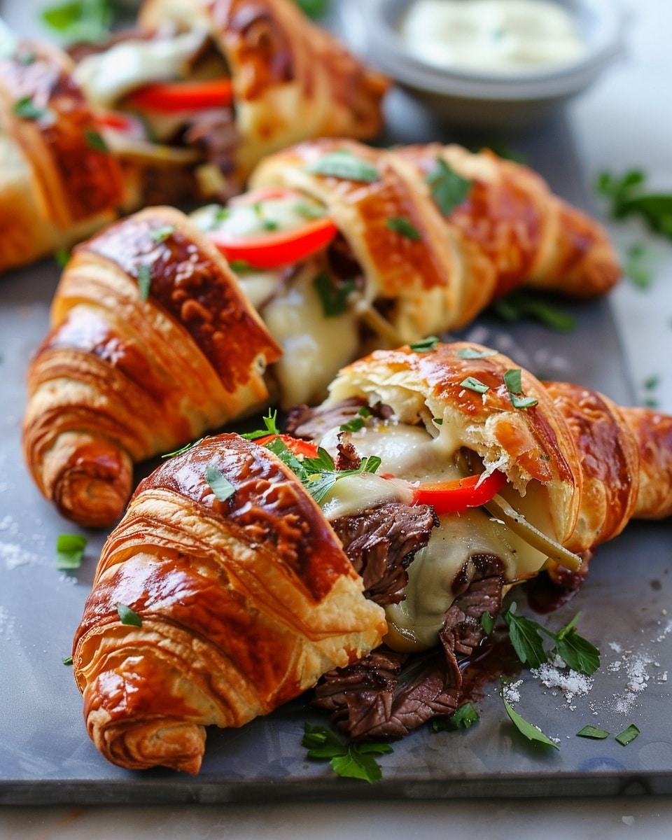 Cheesesteak Croissants