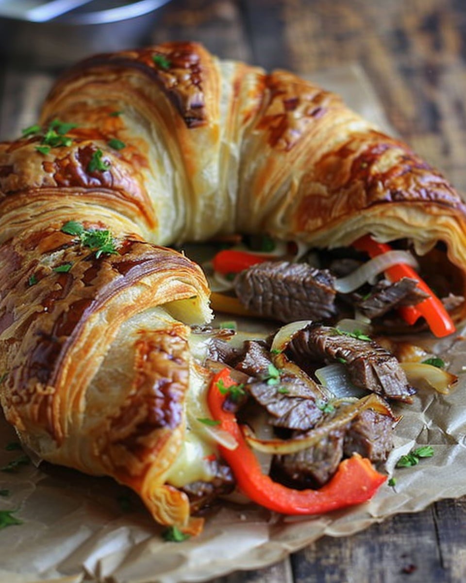 Cheesesteak Croissants