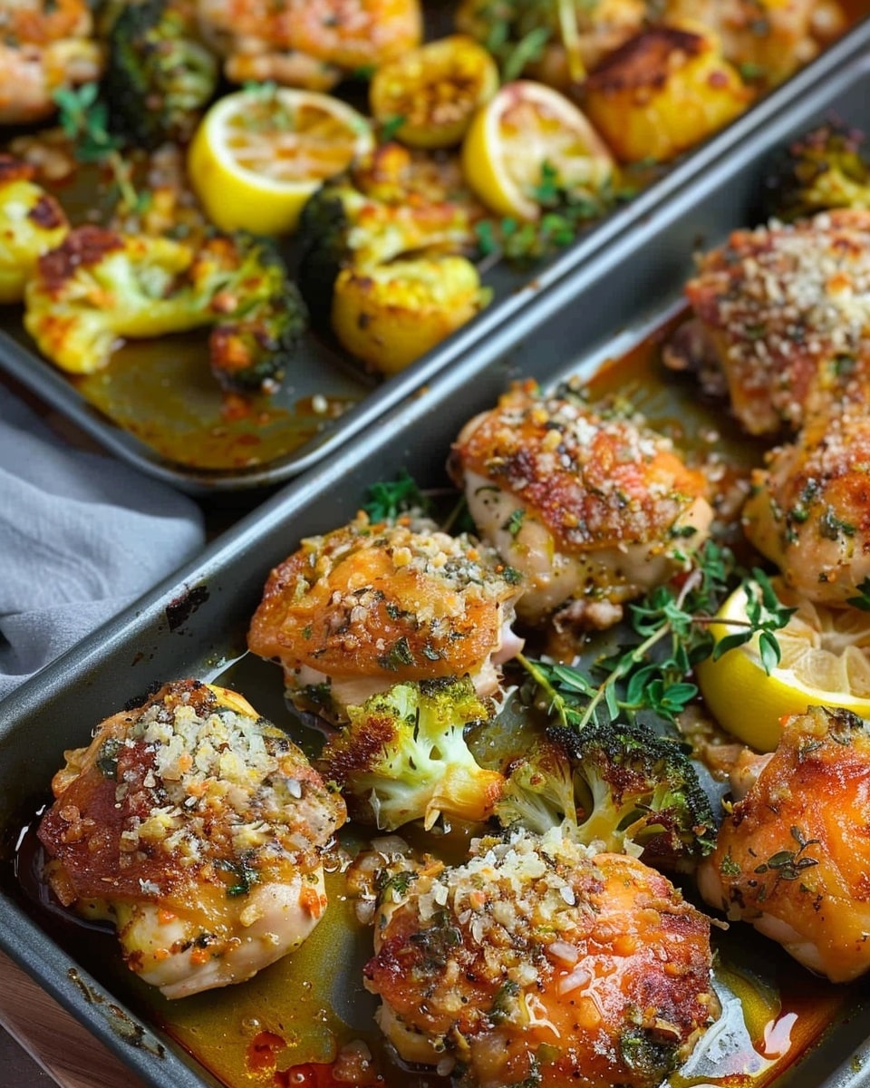 Sheet Pan Parmesan Garlic Chicken Thighs