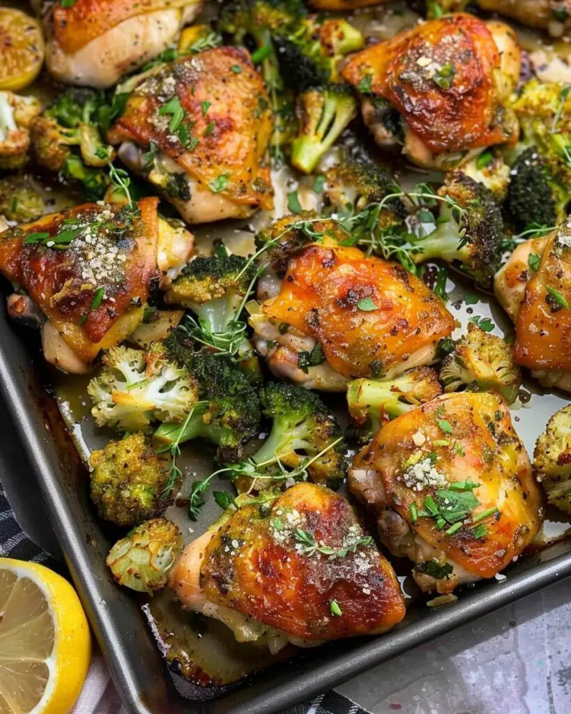 Sheet Pan Parmesan Garlic Chicken Thighs