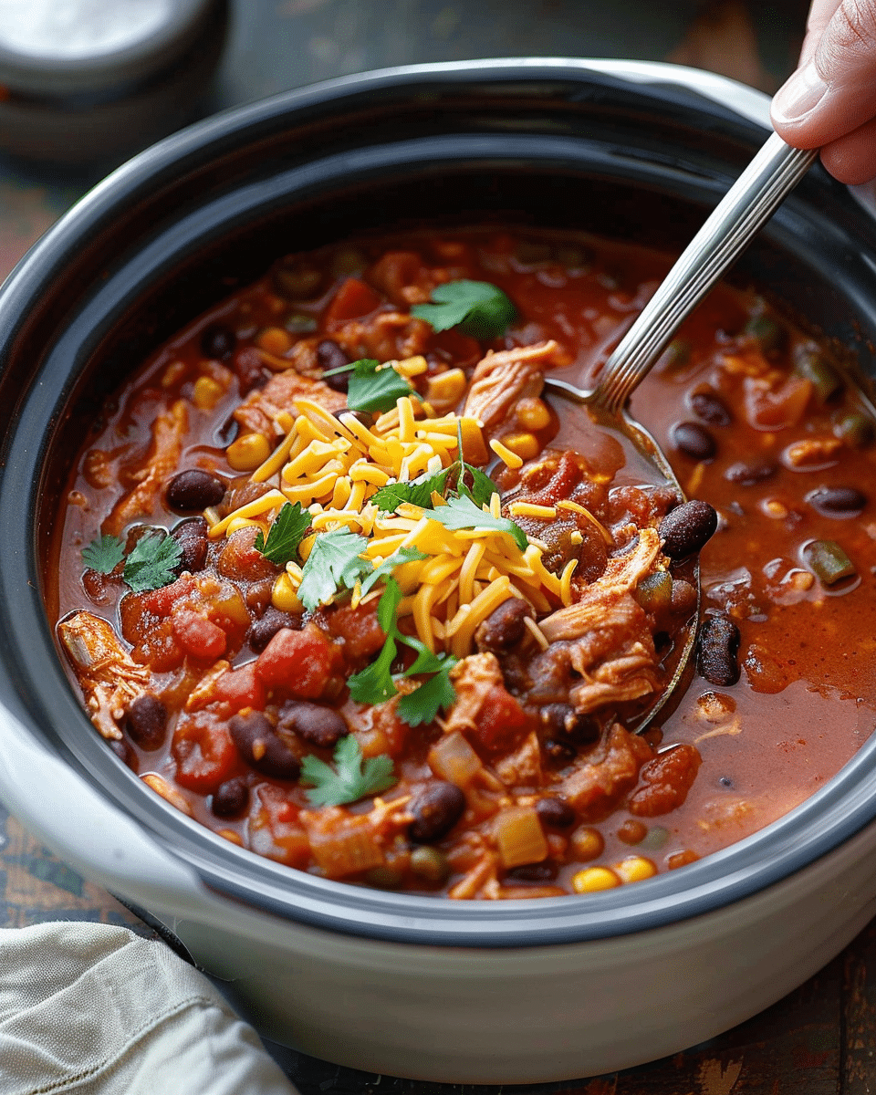 Slow Cooker Chicken Chili Recipe