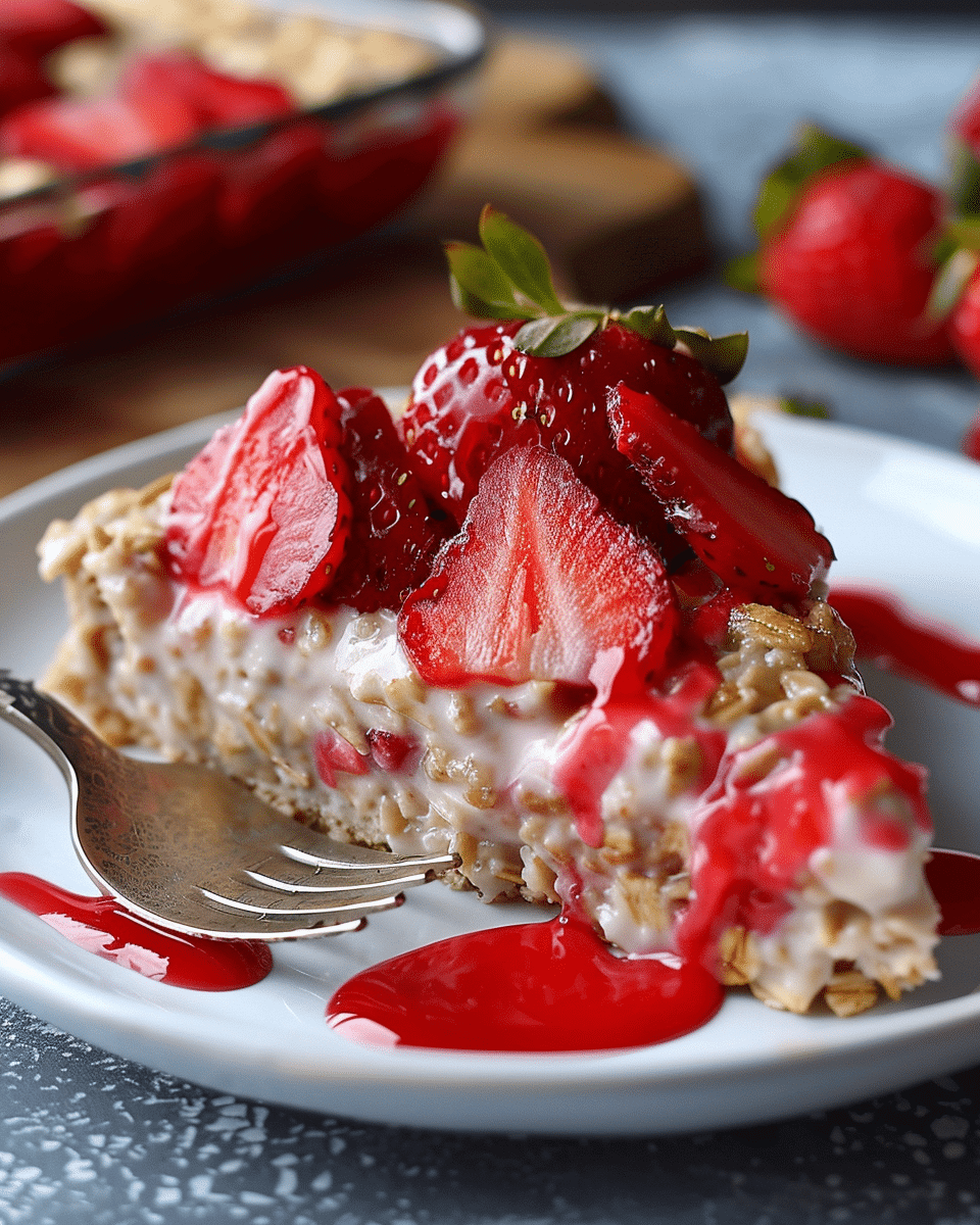 Strawberry Cheesecake Baked Oatmeal