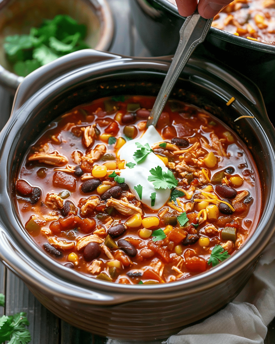 Slow Cooker Chicken Chili Recipe