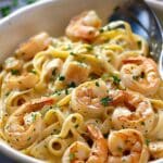 Fettuccine Alfredo With Shrimp