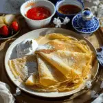 Sourdough Discard Crêpes with Pear Compote