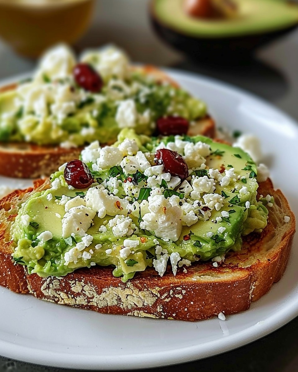 Creamy Avocado Feta Toast Delight