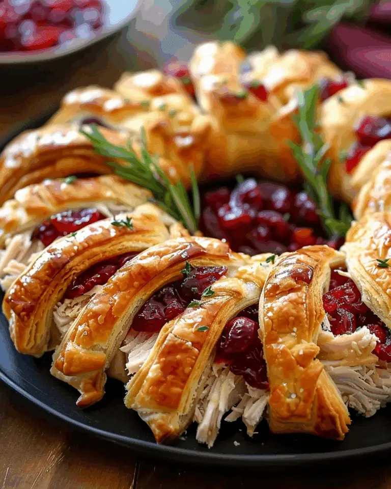 Savory Turkey and Cranberry Crescent Ring