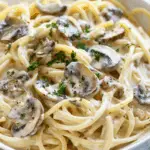 Creamy Mushroom Alfredo Pasta