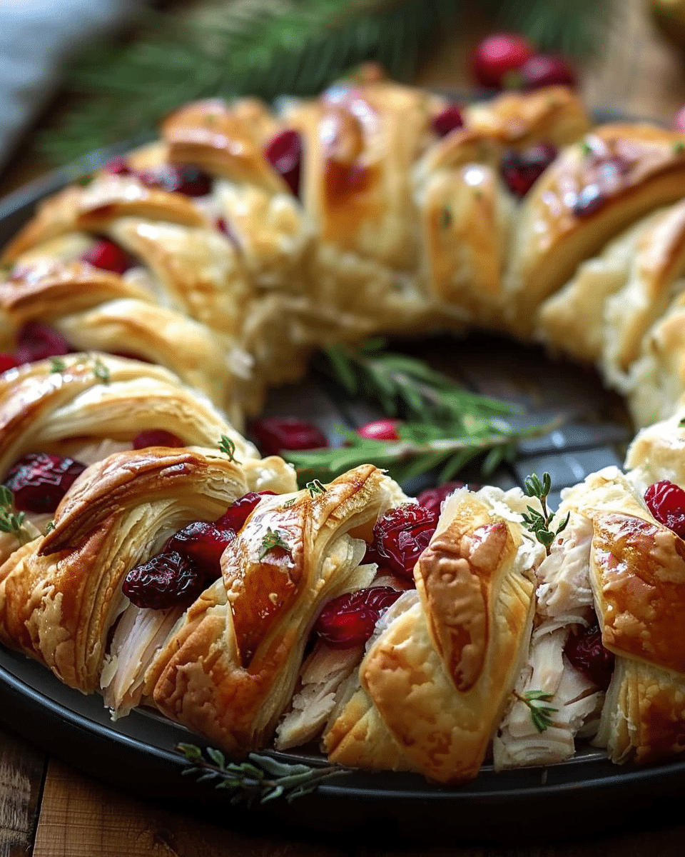 Savory Turkey and Cranberry Crescent Ring