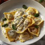 Ravioli in Creamy Tuscan Sauce