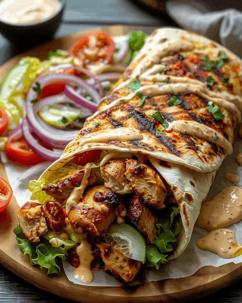 Chicken Shawarma with Creamy Garlic Sauce