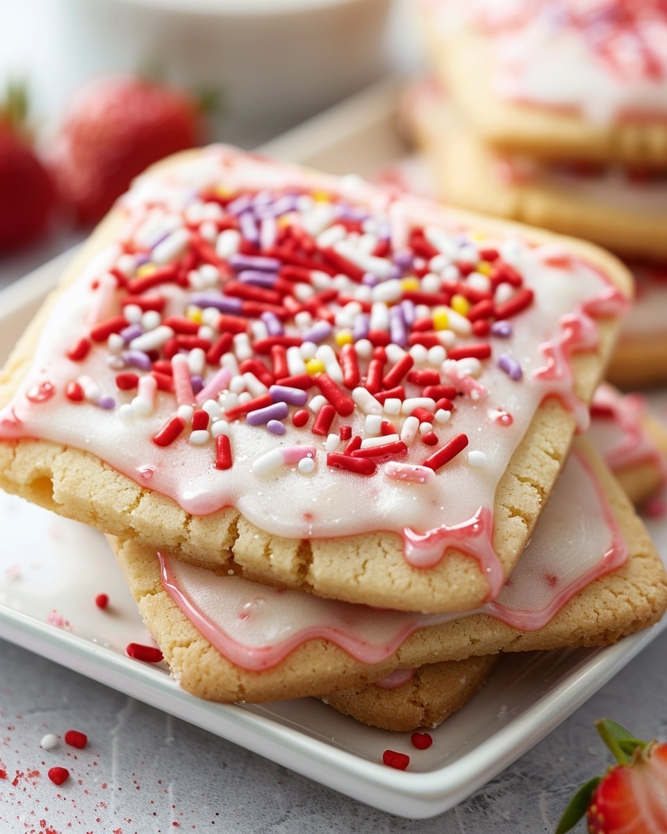 Strawberry Pop Tart Sugar Cookies