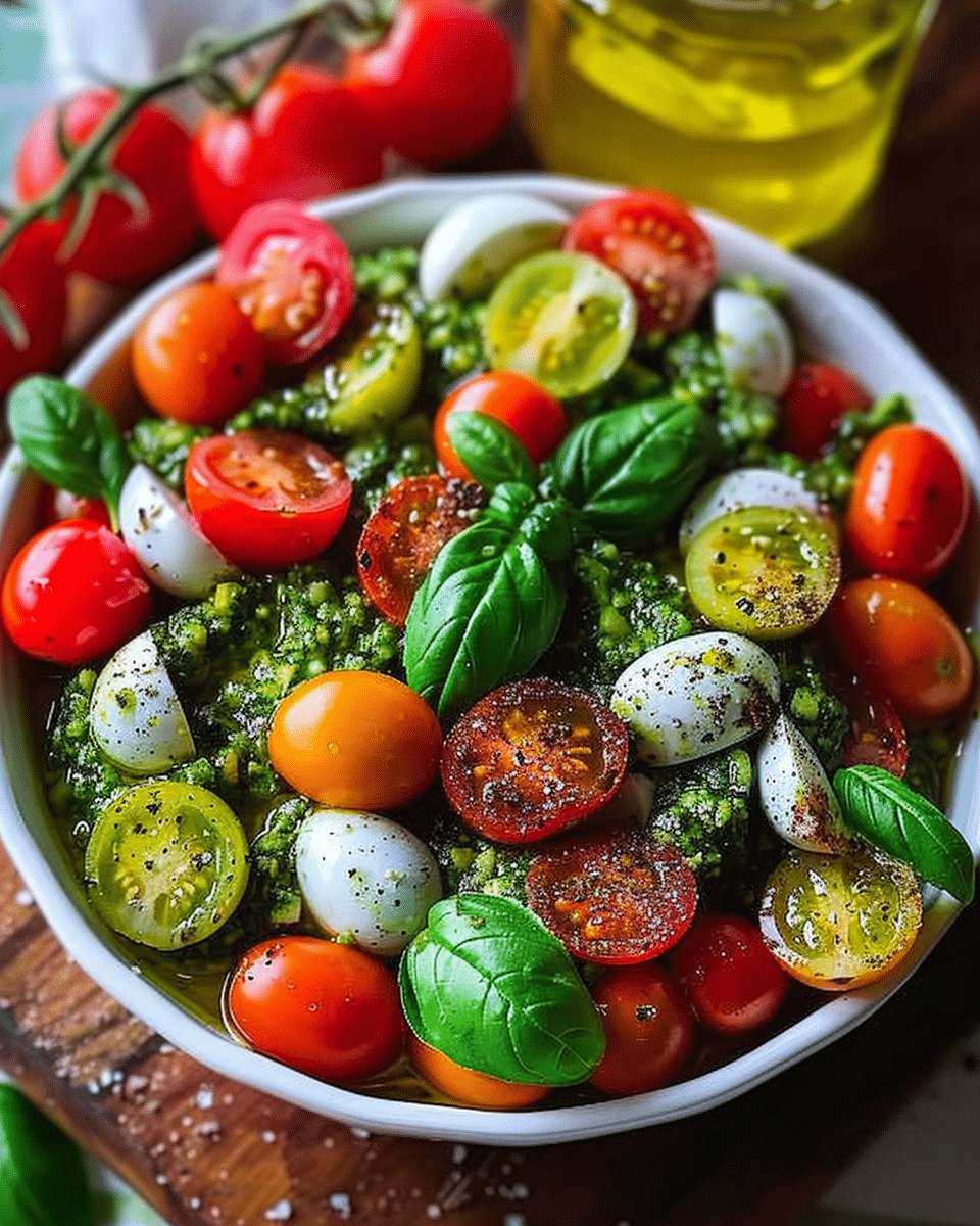 Green & Gorgeous Avocado Tomato Pesto