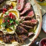 Homemade Hummus & Steak