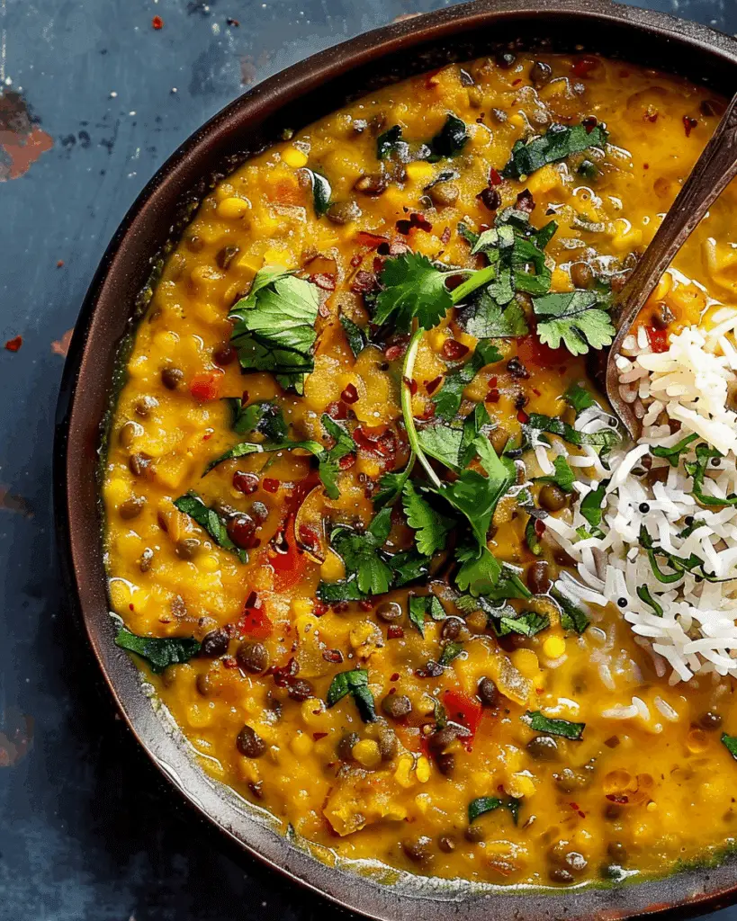 Comforting Two-Lentil Dal with Aromatic Tempering