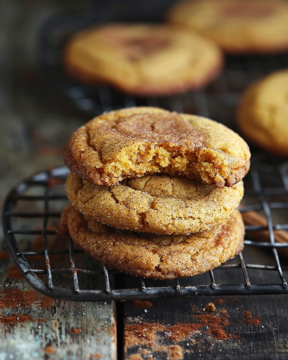 Chewy Pumpkin Snickerdoodle Cookies