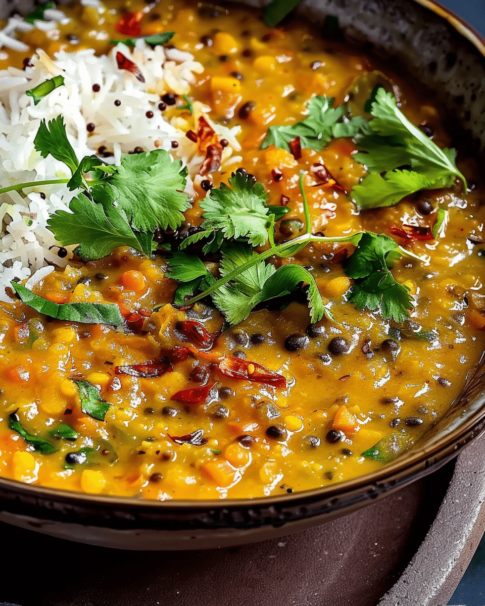 Comforting Two-Lentil Dal with Aromatic Tempering