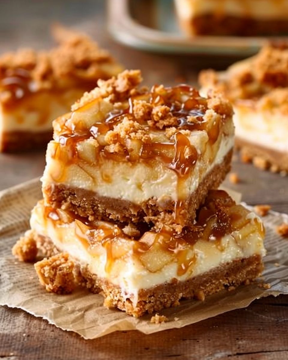 Caramel Apple Cheesecake Bars