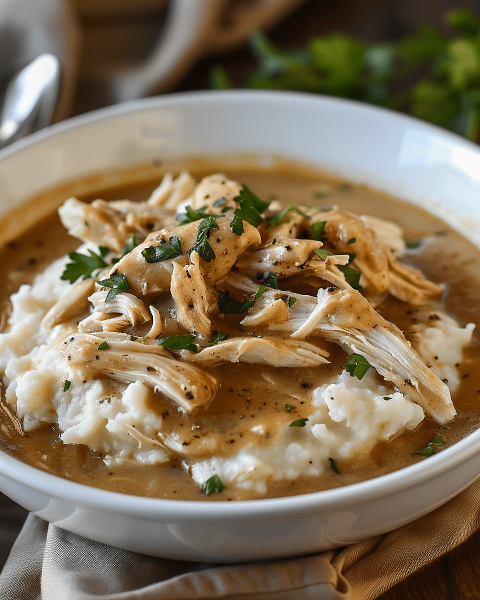 Easy Crockpot Chicken and Gravy