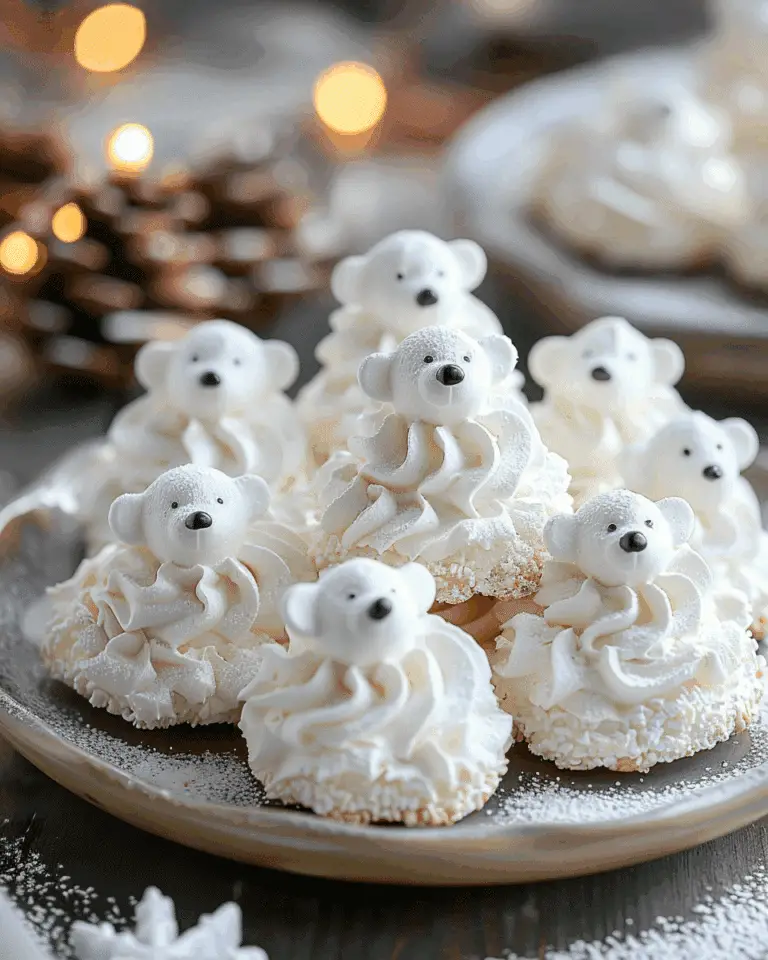 Polar Bear Meringue Kisses