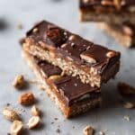 Peanut-Caramel Bars With Chocolate