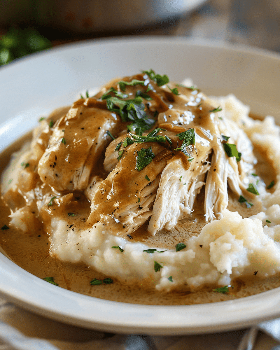 Easy Crockpot Chicken and Gravy
