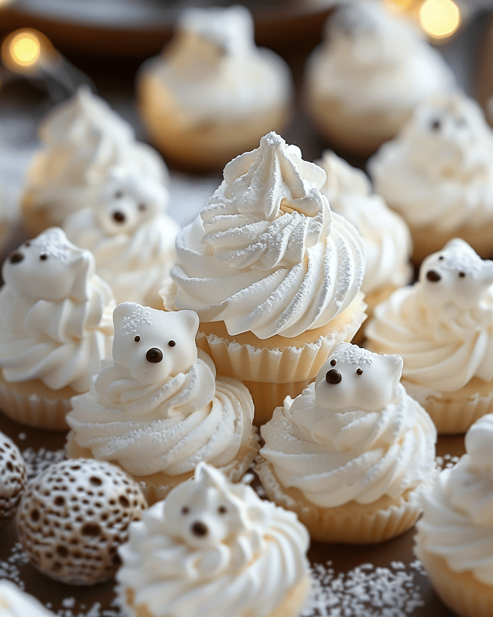 Polar Bear Meringue Kisses
