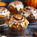 Pumpkin Cinnamon Roll Muffins