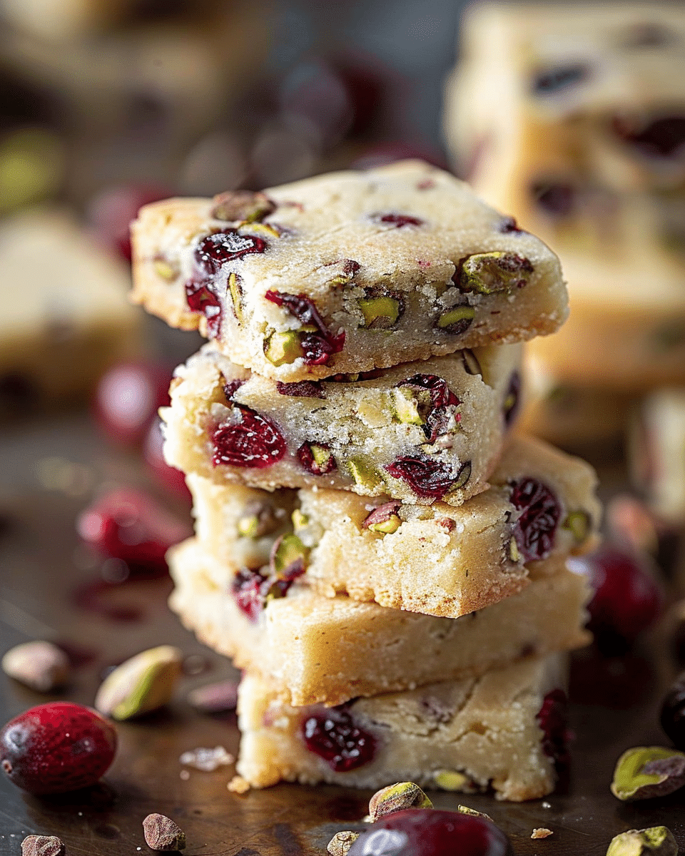 Cranberry Pistachio Shortbread