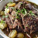 Slow Cooker Pepperoncini Beef Roast with Rosemary