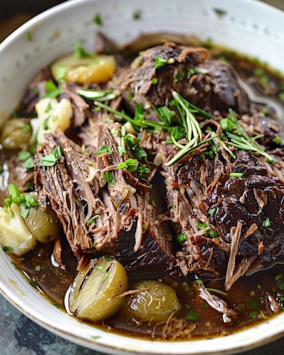Slow Cooker Pepperoncini Beef Roast with Rosemary