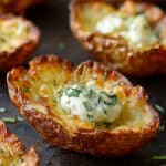 Crispy Garlic Herb Roasted Potato Skins