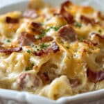 THE BEST Crockpot Pierogi Casserole With Kielbasa