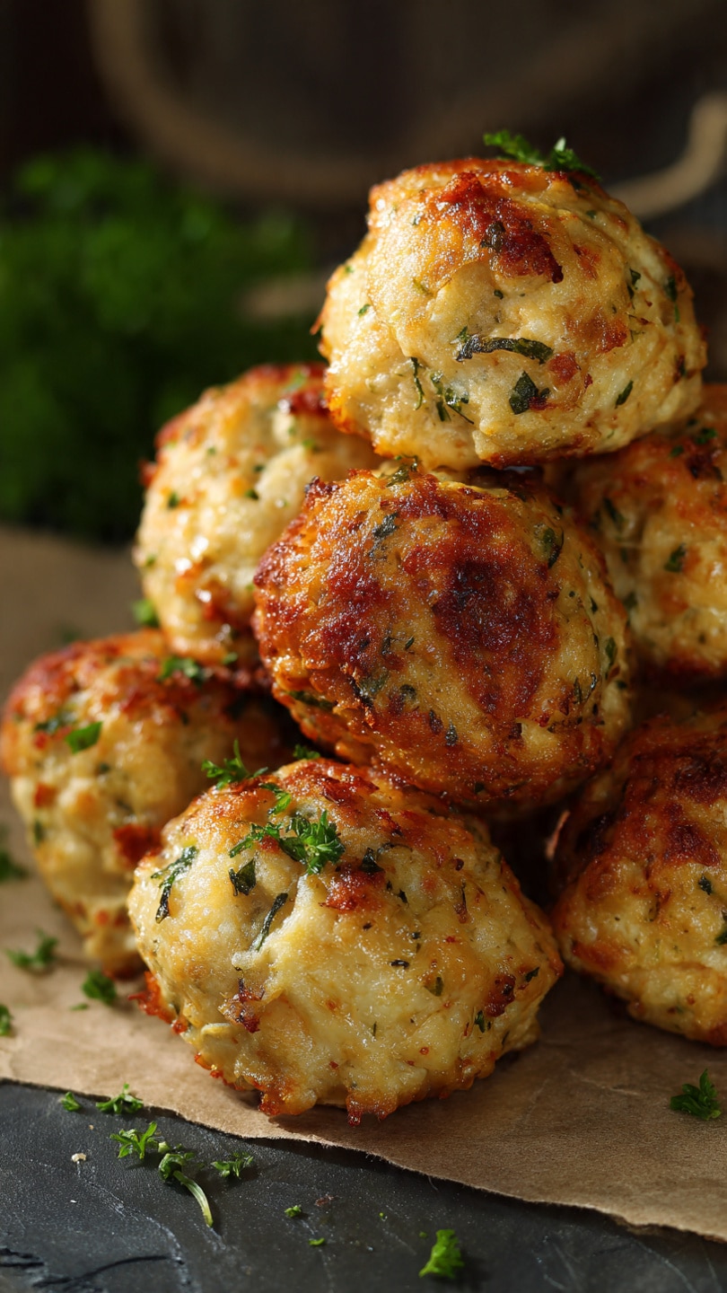 Easy Baked Chicken Meatballs