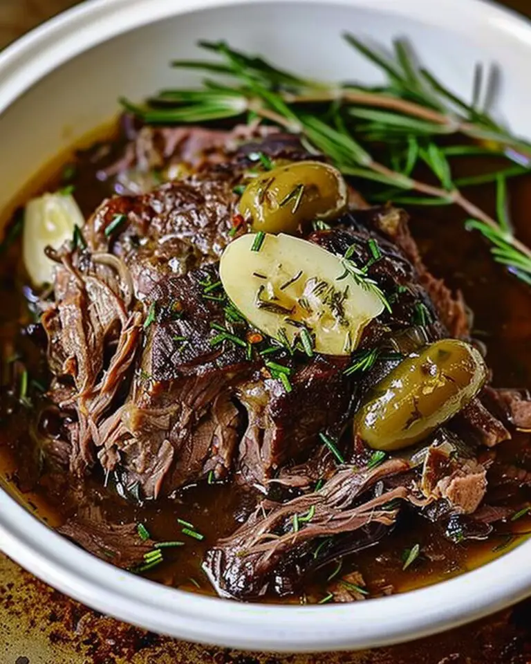 Slow Cooker Pepperoncini Beef Roast with Rosemary