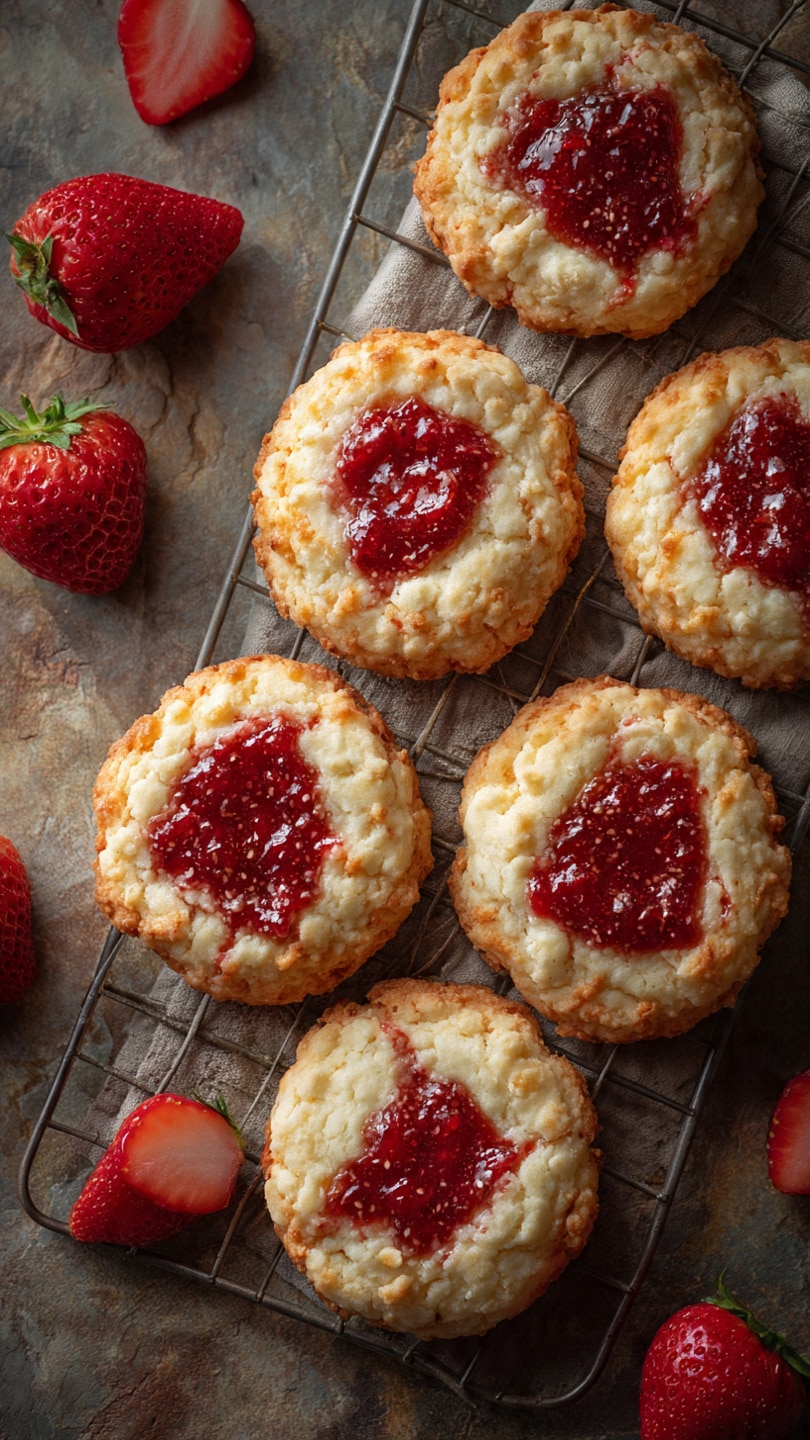 Strawberry Cheesecake Cookies Recipe with Homemade Jam