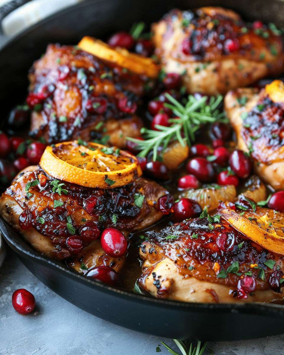 Skillet Cranberry Orange Chicken