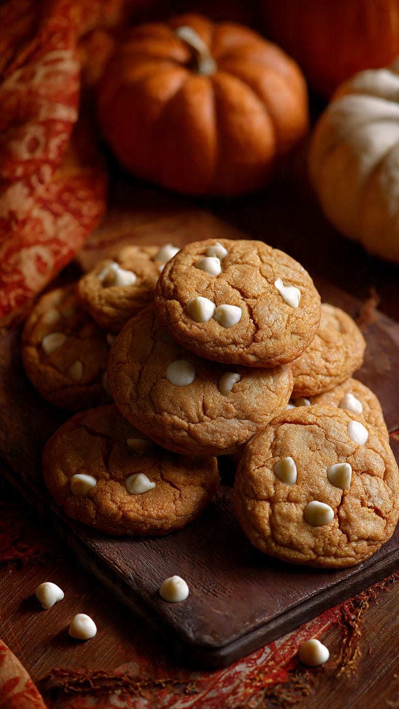 Pumpkin White Chocolate Chip Cookies