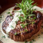 French Seared Steak with Cream Sauce