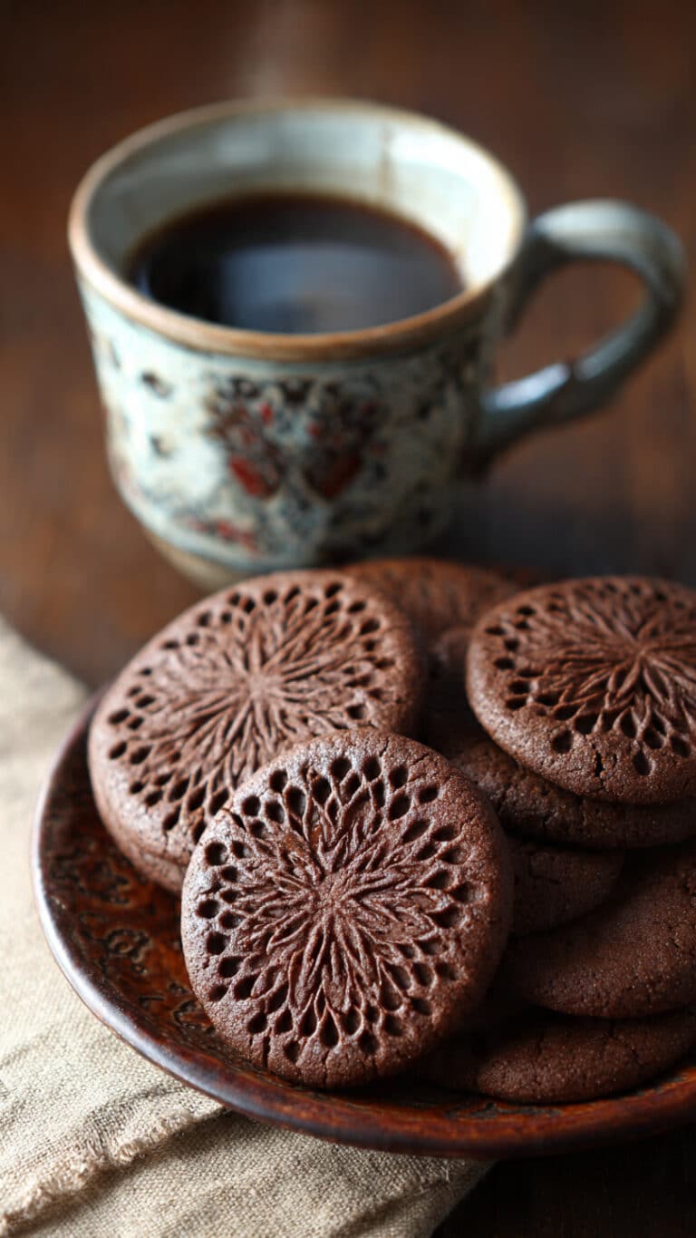 Stamped Chocolate Espresso Cookies