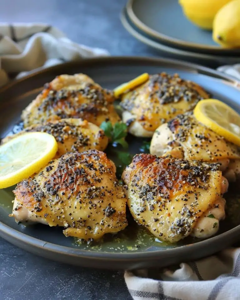 Super Easy Lemon Pepper Chicken Thighs