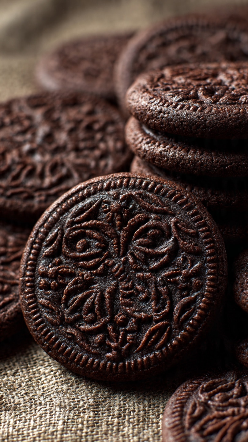 Stamped Chocolate Espresso Cookies