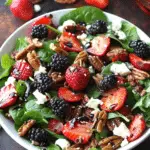 Strawberry Blackberry Spinach Salad